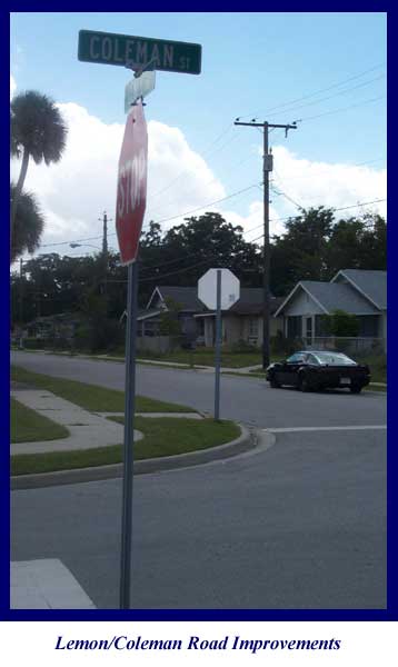 pic of corner of Lemon/Coleman Streets in Titusville